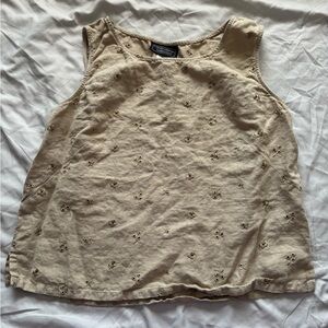 Tan Boxy Sleeveless Tank Top